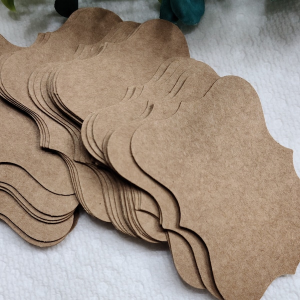 50 Extra Heavy 110lb Kraft Card Stock - Brown - Decorative Bracket