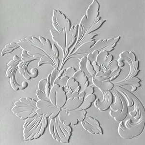 Lot de 5 gravures 3D de couvertures de livre botaniques, fleurs en relief 3D, papier design en relief, papier cartonné en relief, découpe
