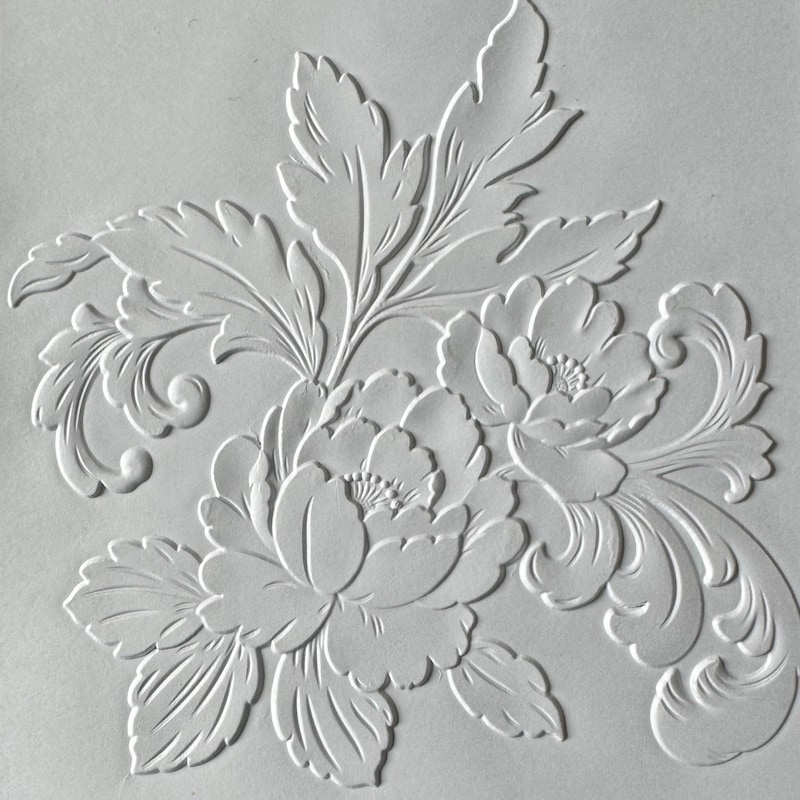 Flower Embossed Etsy Flower Embossed Etsy