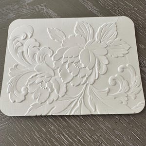 Set of 15 Mailable Ivory Floral 3D Embossed Stationery, Wedding Cards ...