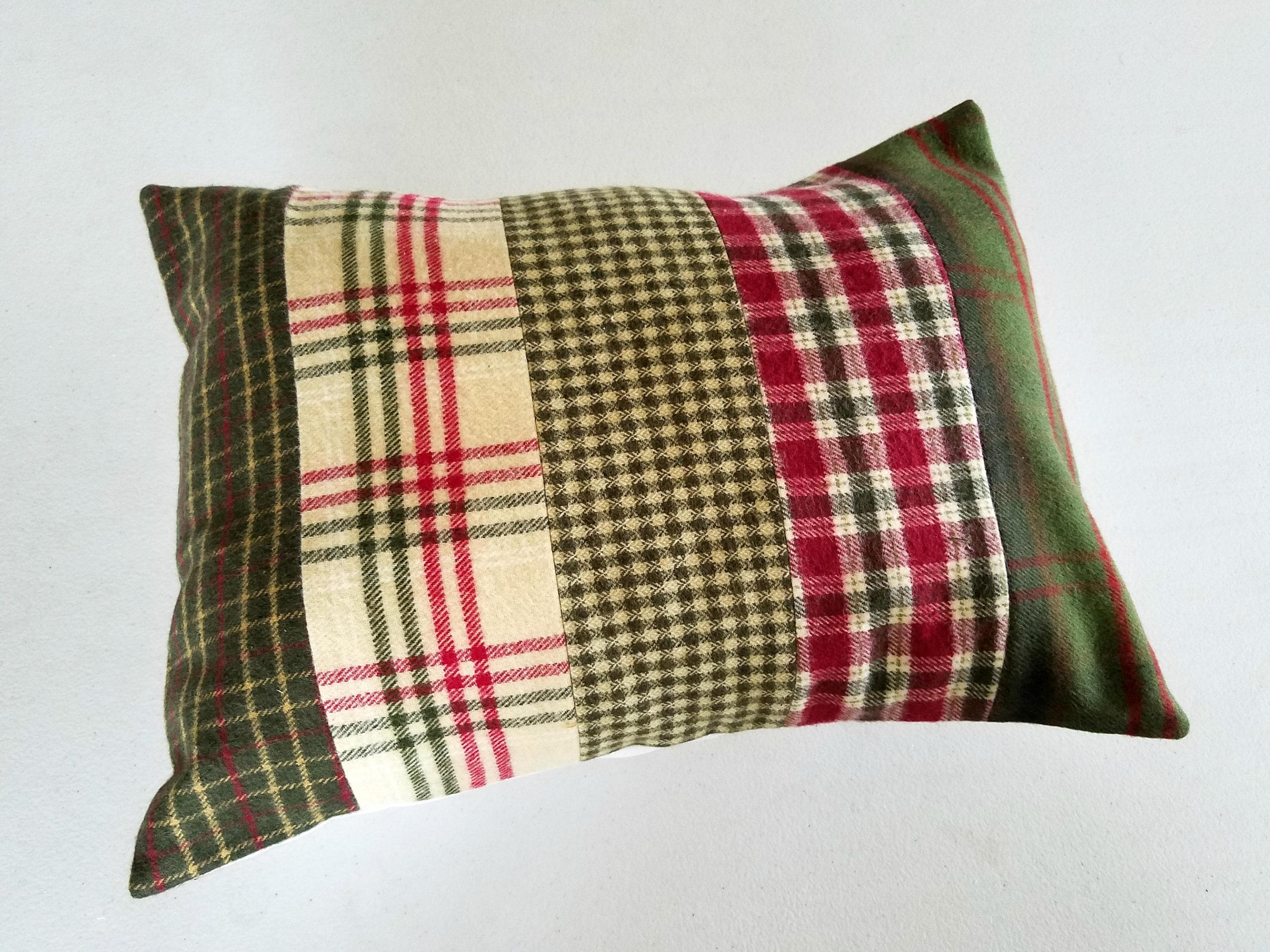 Striped Flannel Pillow Cover Christmas Pillow Cover Etsy