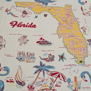 Florida Map Tablecloth - Etsy