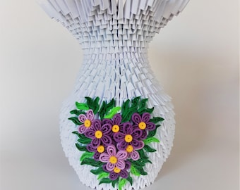 PowerBH Hause Kreative Origami Styling Dekorative Vase Einzigartige Simulation Blumenschmuck Container Desktop Dekoration Handwerk