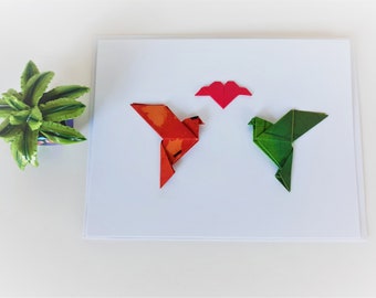 Origami Anniversary Card|Origami Valentine's day Card|Origami Wedding card|Origami love birds Greeting Card|Origami Love Card