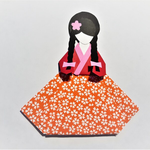 Origami Paper Doll Etsy