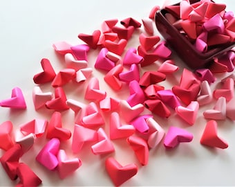 Valentine Mix Origami Red and Pink Hearts (100)