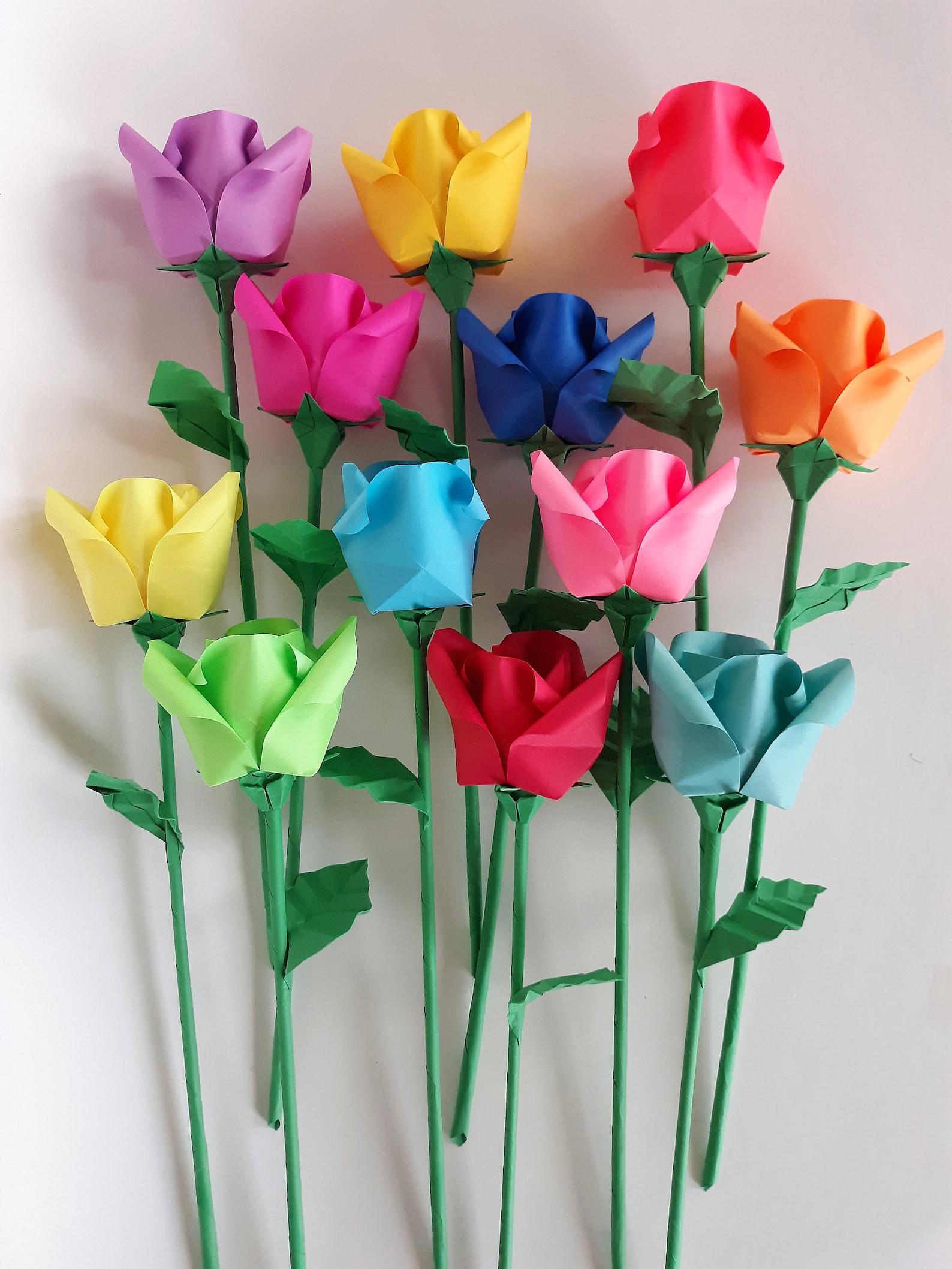 Origami Paper Rose Origami Rose Paper Rose Origami Flower Etsy