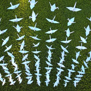 1000 Origami Paper Cranes Garland-origami cranes on string-Cranes wedding backdrop-origami paper cranes garland-Wedding decoration image 5