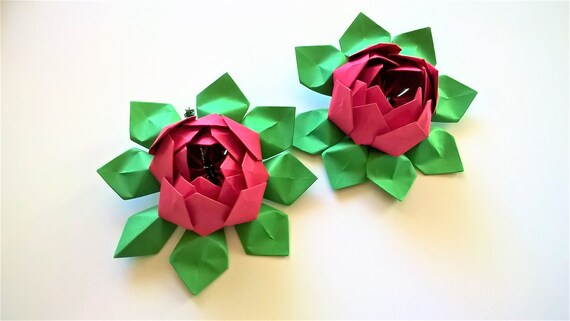 50 Origami Paper Lotus Blossoms Origami Lotus Origami Flower Paper Flower Wedding Decoration Wedding Centerpiece Wedding Table Decor