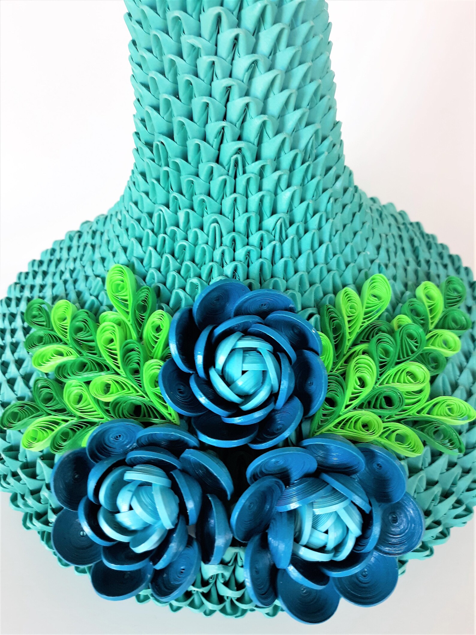 3D Origami Vase, 3D Origami Flower Vase, Handmade Origami Vase, Origami