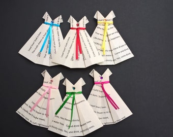 JW Gifts for sister - JW Convention Gifts - JW Pioneer Gifts - Origami dresses with Kingdom song printed on them - custom song available