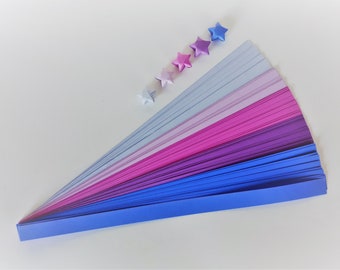 Origami lucky star paper strips, 100 count Purple & Plum Mix, Multicolor paper strips for origami stars