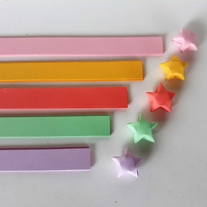 Origami Lucky Star Paper Strips, 100 Count Pastel Delight Mix ...