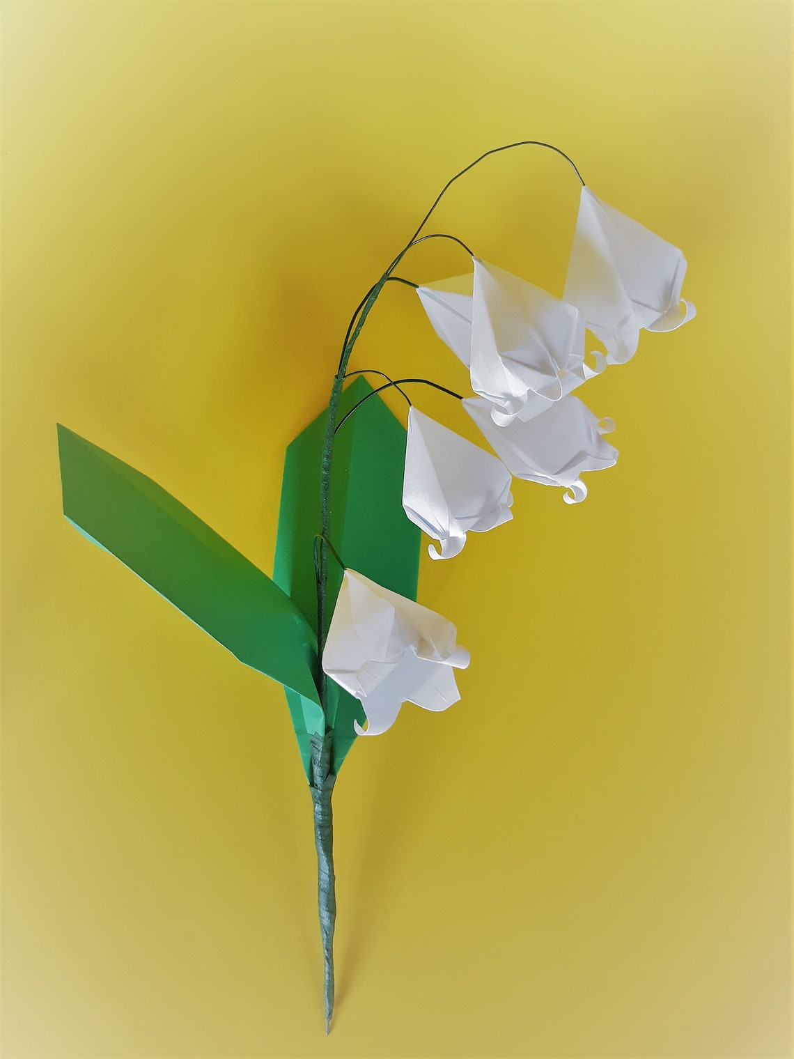 Origami Lily of the Valley Origami Flower Paper Lily of the Etsy