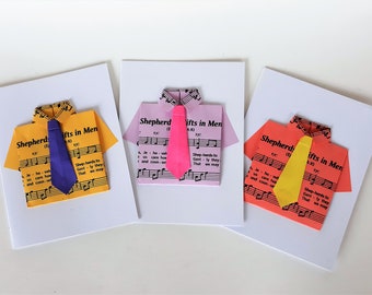 JW Cards, Origami JW Cards shirt/tie with Kingdom song, JW cards for elders