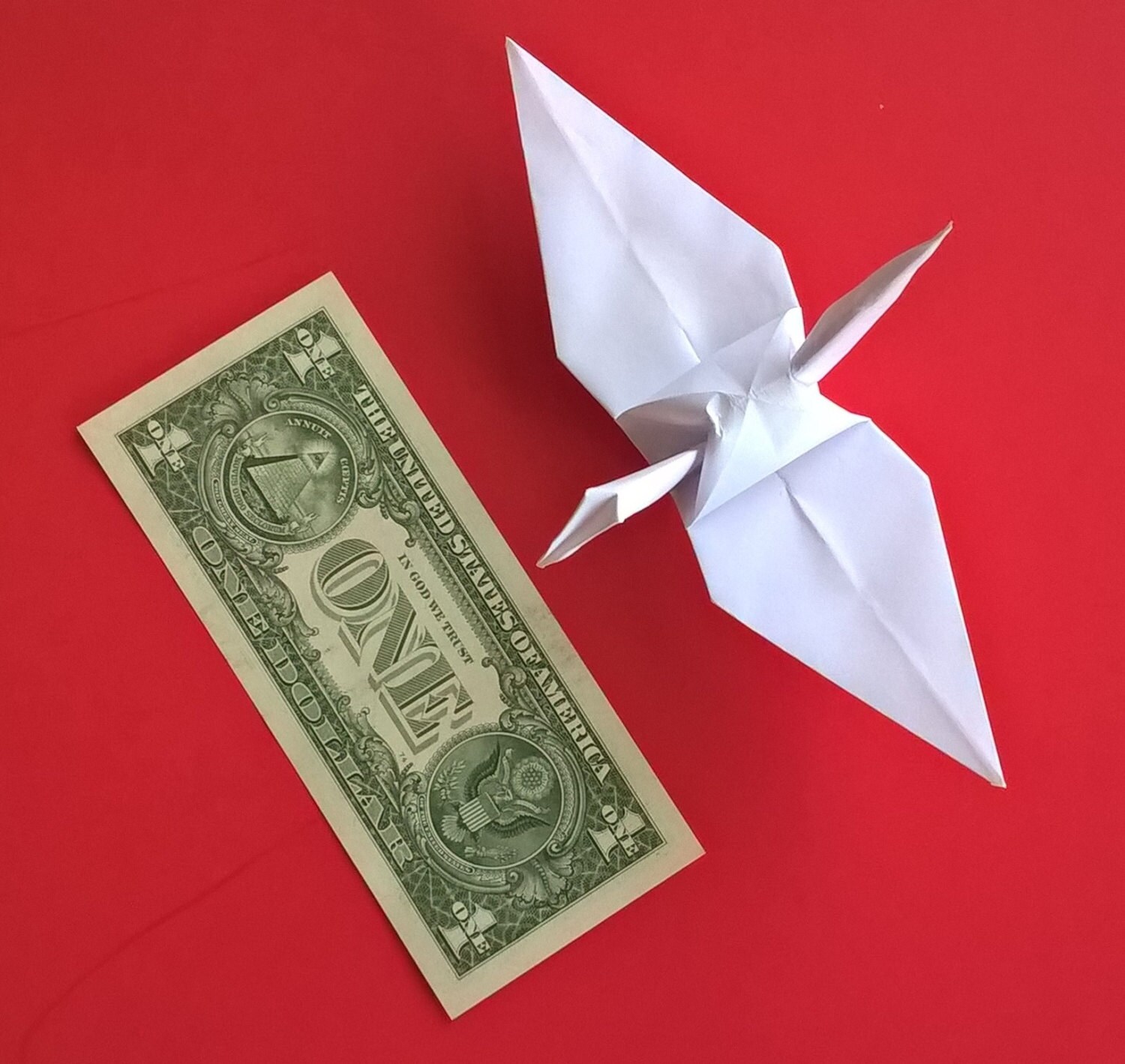 100 Extra Large 8 White Origami Paper Cranes Etsy