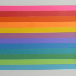 Origami lucky star paper strips, 100 count Rainbow Multicolor image 2
