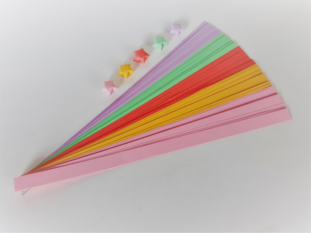 Origami Lucky Star Paper Strips, 100 Count Pastel Delight Mix ...
