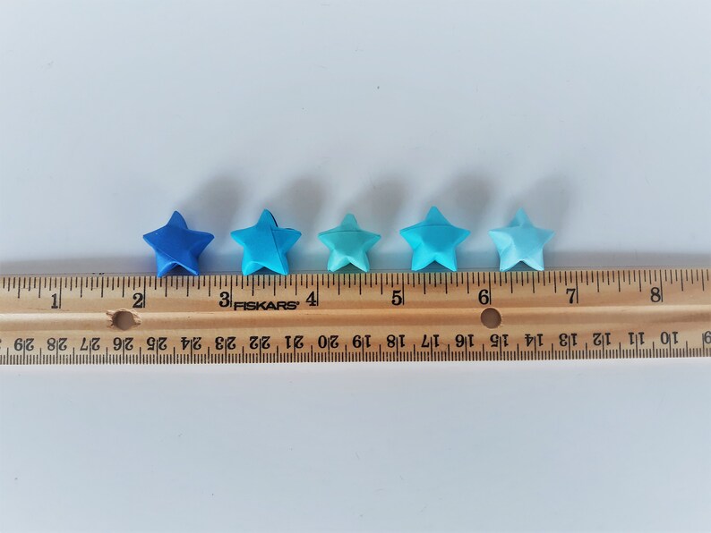 Origami Lucky Star Paper Strips 100 Count Blue Mix Sea &amp; Sky | Etsy