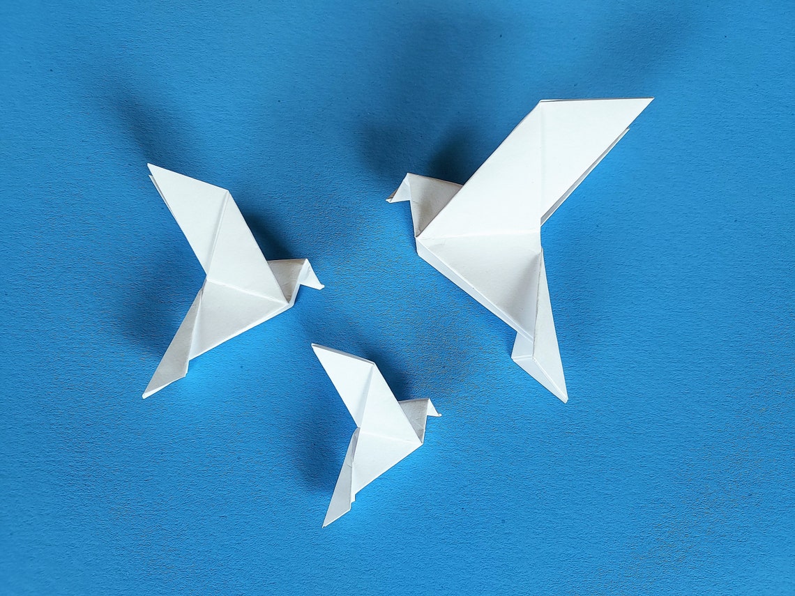 100 Origami White Dove White Origami Paper Dove Origami Etsy