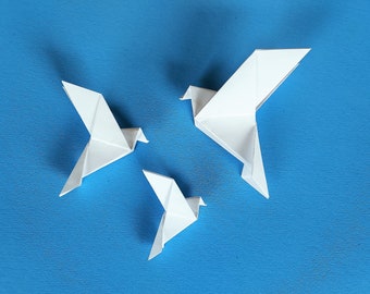 100 Origami White Dove, White Origami Paper Dove, Origami Birds