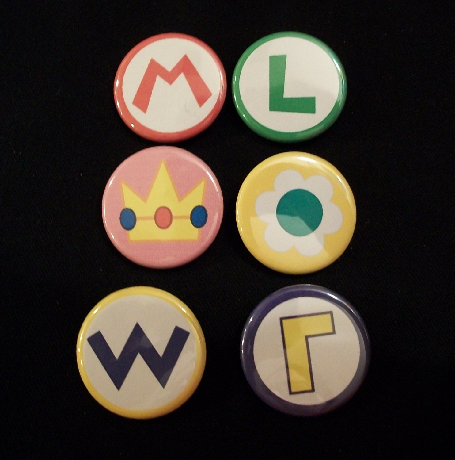 Mario Party/Mario Kart Button Set 15 Etsy