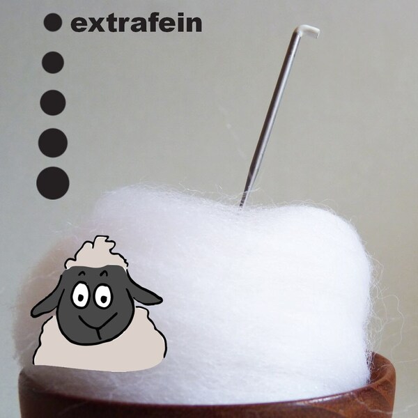 5x Filznadel Merino / Vegane Fasern extrafein 42 Gauge