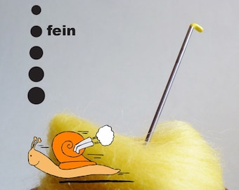 5x nimble felting needle - fine with effective gripping hooks - 40 gauge