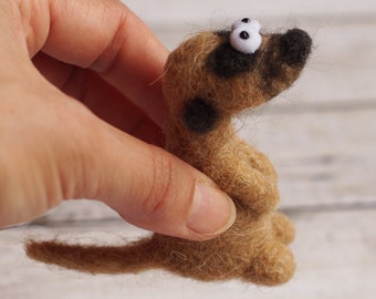 Needle felted meerkat