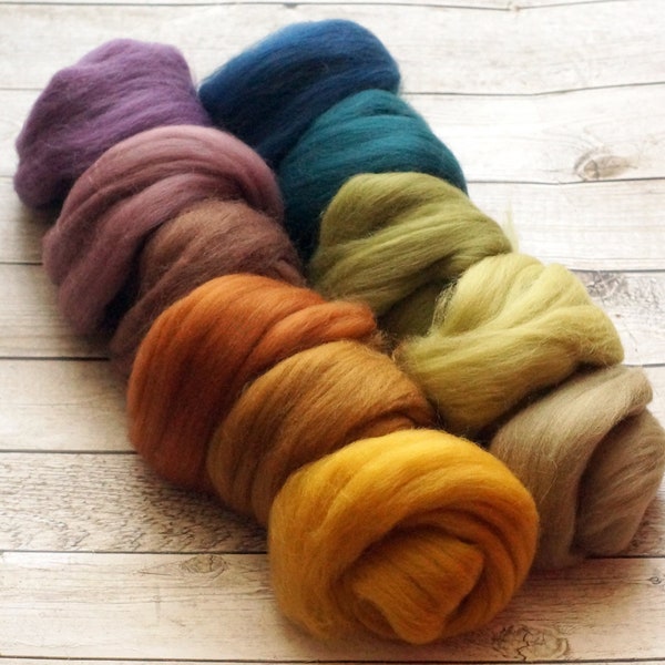 85,-Euro/1kg * wunderschönes Kammzugset - 110g reine Wolle (Merino)