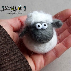 Needle felted sheep in desired colors image 1