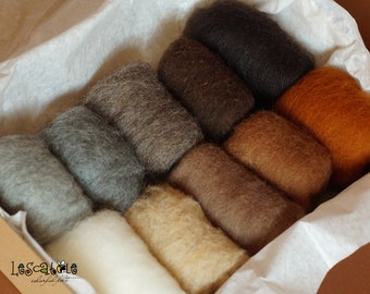 89,-Euro/1kg * Felt wool set - fleece - natural colours