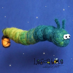 Large firefly - needle felted