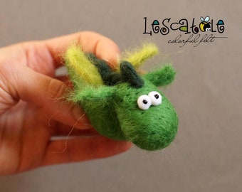 Small needle-felted dragon