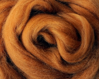 99,-Euro/1kg * 50g cinnamon-coloured combed yarn - pure wool (Merino)