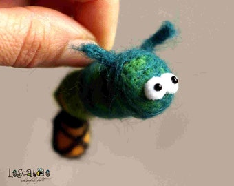 Mini fireflies - needle felted