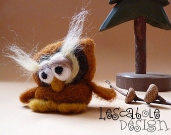 Funny little felt owl