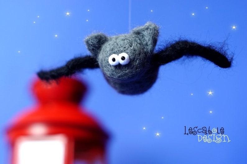 Funny felted bat image 2