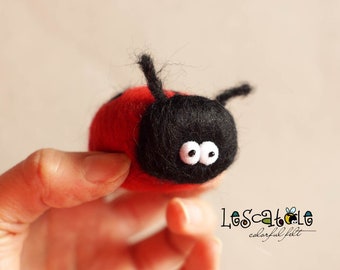 Felted Lucky Beetle