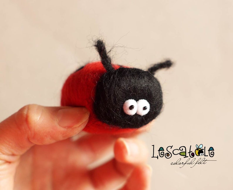 Felted Lucky Beetle image 1