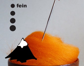 5x felting needle with hook near the tip - felting needle for refelting/for surfaces - fine 40 gauge