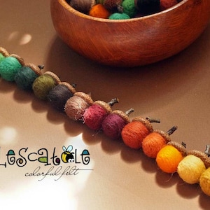 1.07 euros/piece * 14 autumn felt acorns