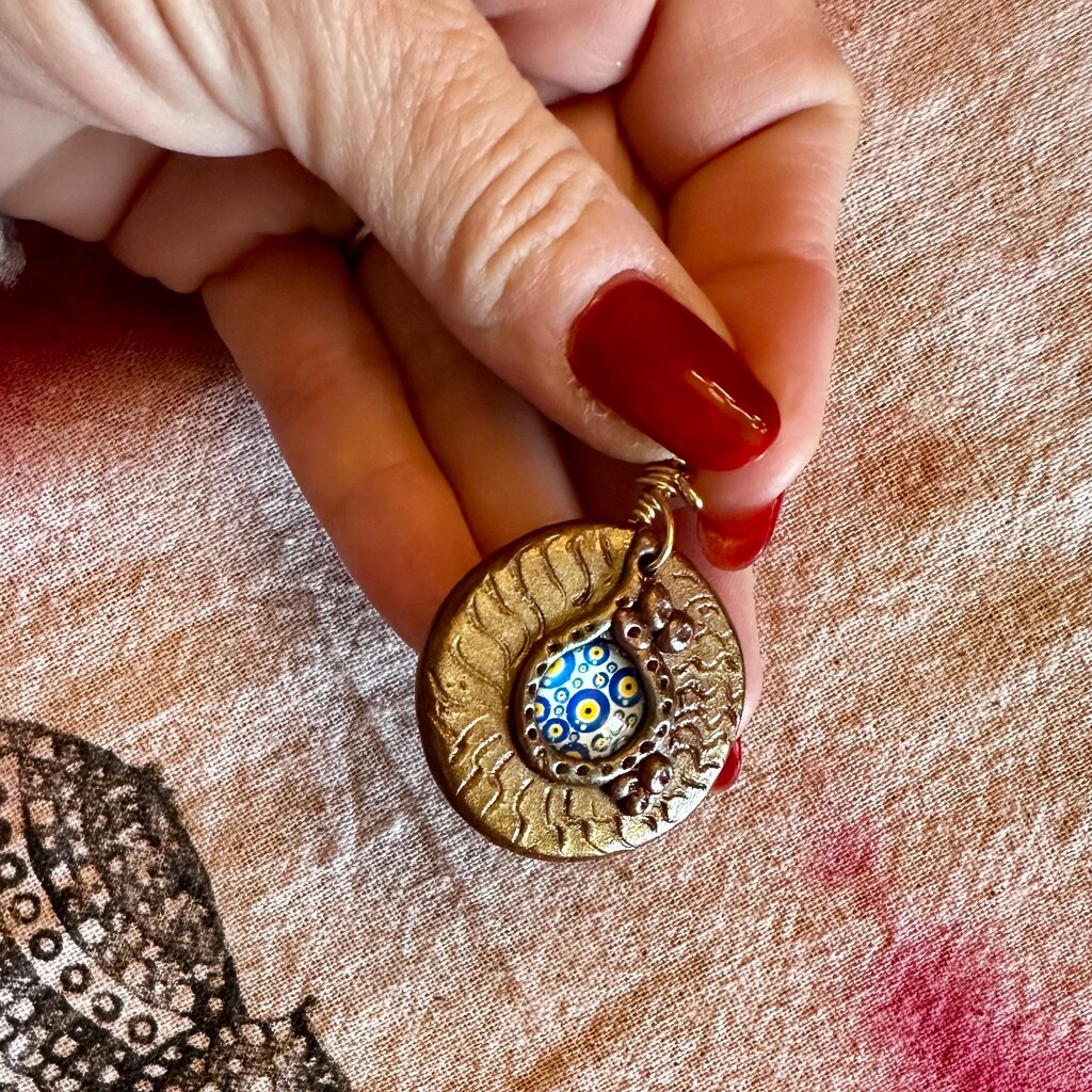 FANCIME Nazar Collana Y Con Occhio Malvagio Turco – Argento 925 Placcato Oro, Simbolo Di Protezione