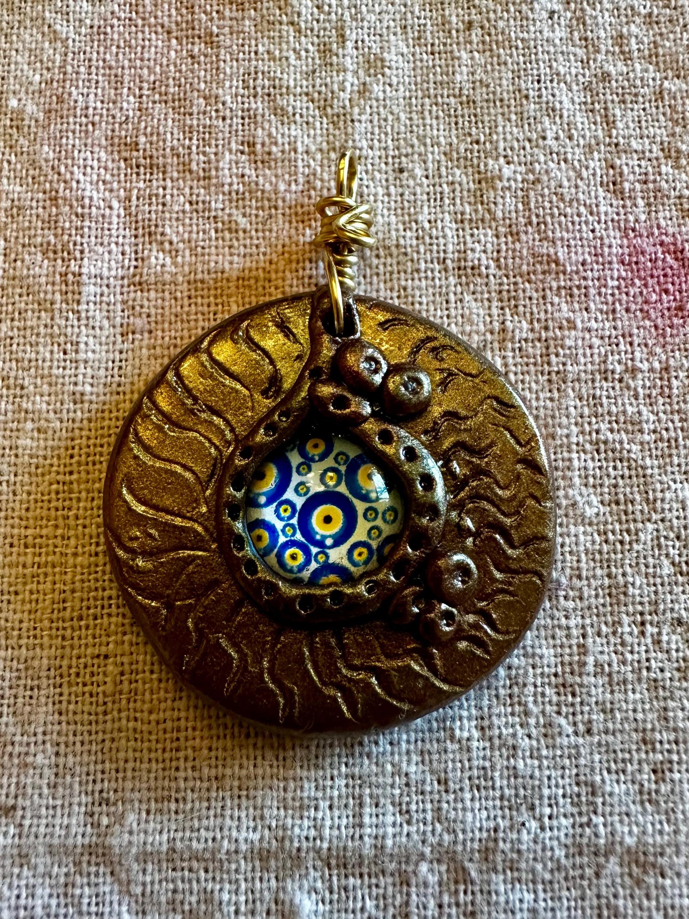 FANCIME Solido 14 carati 585 Giallo Oro Nazar Occhio Turco Cattivo Nazar Boncuk Evil Eye Ciondolo Collana Gioielli per Donna Ragazza Catena Regolabile 40 + 5 cm