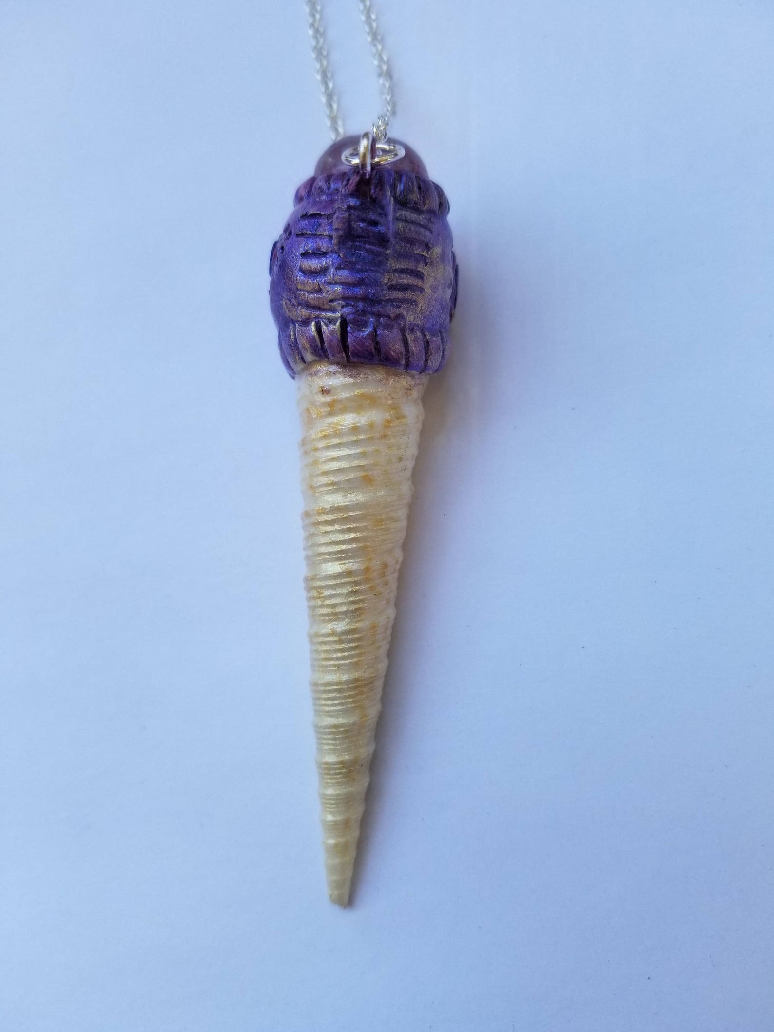 Reversible spiral seashell mermaid  unicorn chalcedony sea  etsy