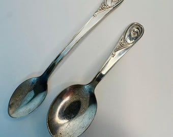 Vintage Gerber Baby Advertising Baby Spoon Set Marked Winthrop Silverplate