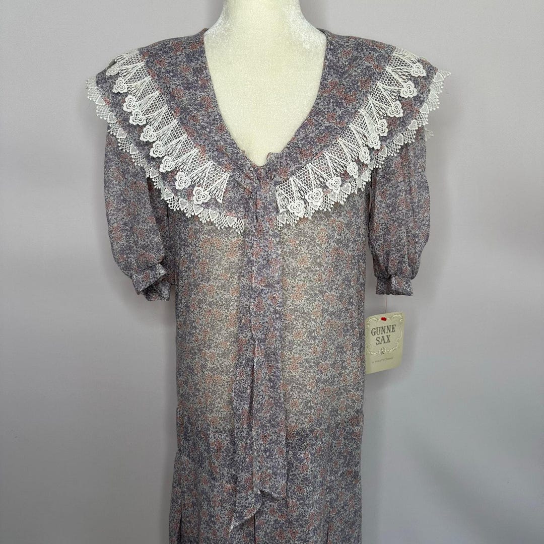 Vintage Gunne Sax by Jessica Mcclintock Prairie Cottagecore Dress NWT ...