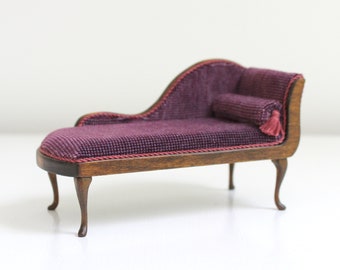 French Purple Fainting Couch Hollywood Regency Etsy