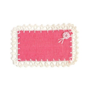 Melody Jane Dolls House Woven Stair Carpet Runner Pink Floral Wreath Miniature 
