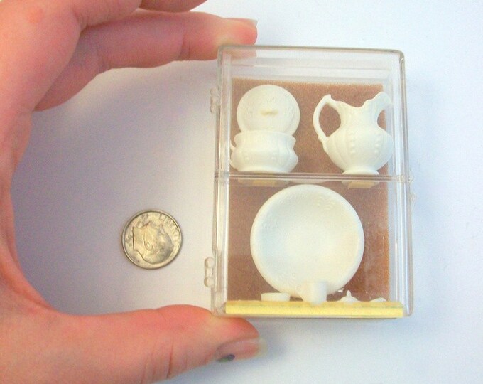 Miniature Chrsynbon Miniature Bathroom Set Dollhouse Etsy